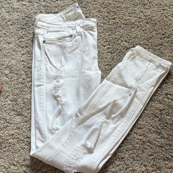Just Black Women's Distressed White Skinny Jeans - Picture 1 of 4